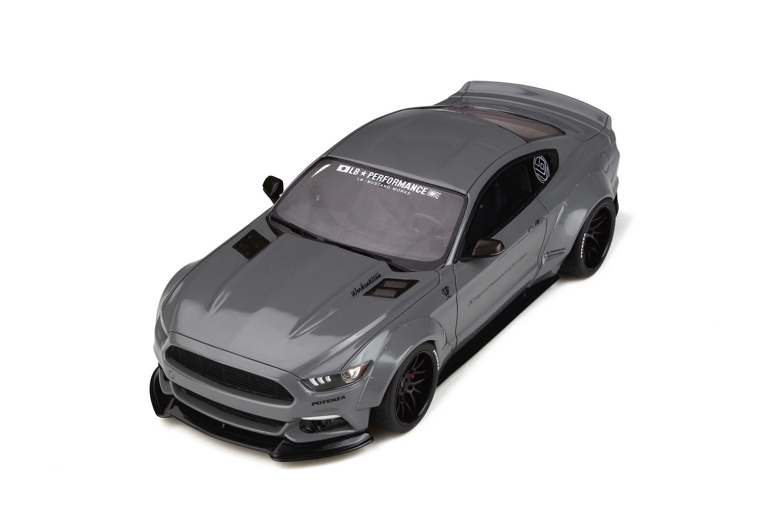 Ford Mustang Coupe by LB Works Gray 1/18 Model Car by GT Spirit GT264 
